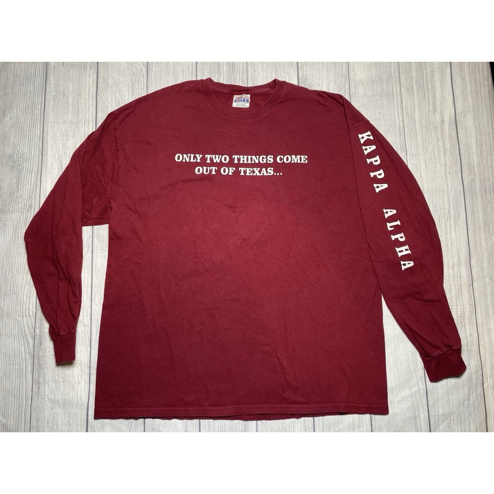Men Size XL Vintage 2004 Oklahoma Sooners vs Texas Longhorns Kappa Alpha Hanes